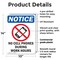 Signmission No Cell Phones During, 10 in W x Rectangle, Plastic OS-2PACK-NS-P-1014-V-14424 - alternate 5